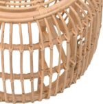 Σκαμπό Rajesty pakoworld rattan σε φυσική απόχρωση Φ60x46εκ - Image 4