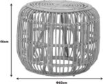Σκαμπό Rajesty pakoworld rattan σε φυσική απόχρωση Φ60x46εκ - Image 5