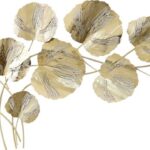 Διακοσμητικό τοίχου Fleur Inart μέταλλο σε χρυσή απόχρωση131x68.5x6εκ