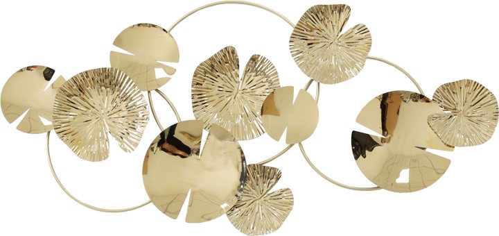 345-000020 Διακοσμητικό τοίχου Lacy Inart μέταλλο σε χρυσή απόχρωση 118x57x5εκ - Image 1