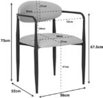 Πολυθρόνα Kalone pakoworld pu σε μαύρη απόχρωση 56x55x78εκ - Image 2