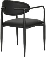 Πολυθρόνα Kalone pakoworld pu σε μαύρη απόχρωση 56x55x78εκ - Image 3