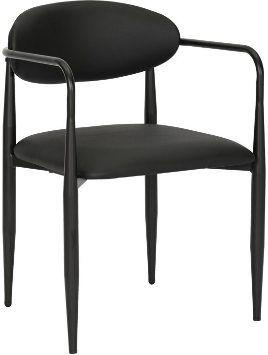 350-000025 Πολυθρόνα Kalone pakoworld pu σε μαύρη απόχρωση 56x55x78εκ - Image 1