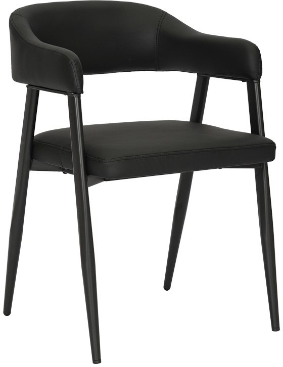 350-000028 Πολυθρόνα Sezan pakoworld pu σε μαύρη απόχρωση 56x55x78εκ - Image 1