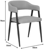 Πολυθρόνα Sezan pakoworld pu σε γκρι-μπεζ απόχρωση 56x55x78εκ - Image 2