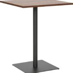 Τραπέζι Nerobian pakoworld mdf σε καρυδί απόχρωση 60x60x75εκ