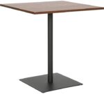 Τραπέζι Nerobian pakoworld mdf σε καρυδί απόχρωση 70x70x75εκ