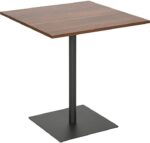 Τραπέζι Nerobian pakoworld mdf σε καρυδί απόχρωση 70x70x75εκ - Image 4
