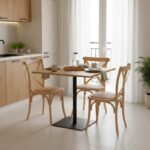 Τραπέζι Nerobian pakoworld mdf σε sonoma απόχρωση 70x70x75εκ - Image 2