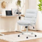 Καρέκλα γραφείου διευθυντη Kreno pakoworld PES γκρι 56x67x89-97εκ - Image 2