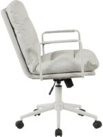 Καρέκλα γραφείου διευθυντη Kreno pakoworld PES γκρι 56x67x89-97εκ - Image 4