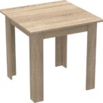 Τραπέζι Manka I pakoworld σε sonoma απόχρωση 80x80x77εκ