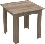 Τραπέζι Manka I pakoworld σε sonoma truffle απόχρωση 80x80x77εκ