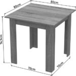 Τραπέζι Manka I pakoworld σε sonoma truffle απόχρωση 80x80x77εκ - Image 5