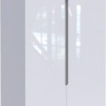 Ντουλάπα δίφυλλη Afina pakoworld mdf σε λευκή glossy απόχρωση 100x57x213εκ