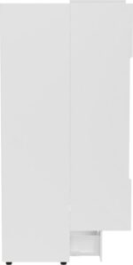 Ντουλάπα δίφυλλη Afina pakoworld mdf σε λευκή glossy απόχρωση 100x57x213εκ - Image 6