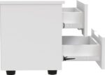 Κομοδίνο Afina pakoworld mdf σε λευκή glossy απόχρωση 50x35x41εκ - Image 4