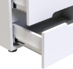 Κομοδίνο Afina pakoworld mdf σε λευκή glossy απόχρωση 50x35x41εκ - Image 5