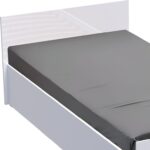 Κρεβάτι μονό Afina pakoworld σε λευκή glossy απόχρωση 90x200εκ - Image 2