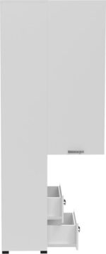 Βιτρίνα-στήλη Toscana pakoworld σε λευκή απόχρωση 50x42x222.5εκ - Image 4
