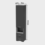 Βιτρίνα-στήλη Toscana pakoworld σε λευκή απόχρωση 50x42x222.5εκ - Image 5