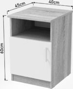 Κομοδίνο Galdi pakoworld σε sonoma απόχρωση 40x45x60εκ - Image 6