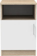 Κομοδίνο Galdi pakoworld σε sonoma-λευκή απόχρωση 40x45x60εκ - Image 2