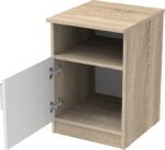 Κομοδίνο Galdi pakoworld σε sonoma-λευκή απόχρωση 40x45x60εκ - Image 3