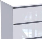 Συρταριέρα Dicama pakoworld mdf σε λευκη glossy απόχρωση 90x47x101εκ - Image 2