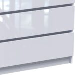 Συρταριέρα Dicama pakoworld mdf σε λευκη glossy απόχρωση 90x47x101εκ - Image 3