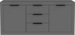 Μπουφές Doha pakoworld σε ανθρακί απόχρωση 180x45x80.5εκ - Image 4