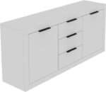 Μπουφές Doha pakoworld σε λευκή απόχρωση 180x45x80.5εκ - Image 2