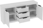Μπουφές Doha pakoworld σε λευκή απόχρωση 180x45x80.5εκ - Image 3