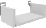 Ραφιέρα τοίχου Derva pakoworld σε λευκή απόχρωση 30x15x10cm