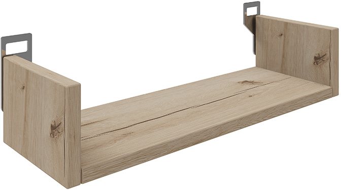 361-000082 Ραφιέρα τοίχου Derva pakoworld σε oak απόχρωση 45x15x10cm - Image 1