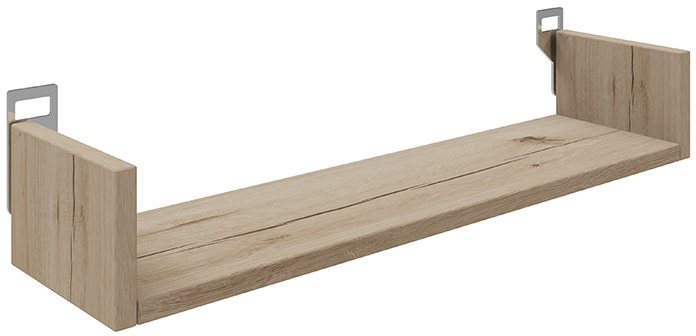 361-000083 Ραφιέρα τοίχου Derva pakoworld σε oak απόχρωση 60x15x10cm - Image 1