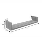 Ραφιέρα τοίχου Derva pakoworld σε cement γκρι απόχρωση 60x15x10cm - Image 3