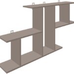 Ραφιέρα τοίχου Vertoura pakoworld σε μόκα απόχρωση 116x18.5x60cm