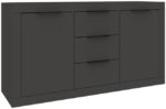 Μπουφές Doha pakoworld σε ανθρακί απόχρωση 150x45x80.5εκ - Image 2