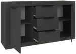 Μπουφές Doha pakoworld σε ανθρακί απόχρωση 150x45x80.5εκ - Image 3