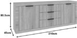 Μπουφές Doha pakoworld σε wenge απόχρωση 210x45x80.5εκ - Image 4