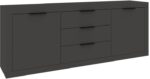 Μπουφές Doha pakoworld σε ανθρακί απόχρωση 210x45x80.5εκ - Image 2