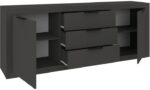 Μπουφές Doha pakoworld σε ανθρακί απόχρωση 210x45x80.5εκ - Image 3