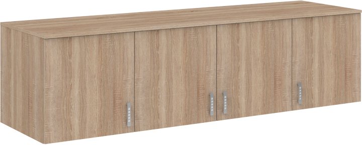 361-000108 Πατάρι ντουλάπας Royal pakoworld τετράφυλλο sonoma 200x58x53εκ - Image 1