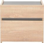 Κομοδίνο Comcie pakoworld σε φυσικό με γκρι απόχρωση 50x42x45.5εκ - Image 2