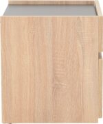 Κομοδίνο Comcie pakoworld σε φυσικό με γκρι απόχρωση 50x42x45.5εκ - Image 4