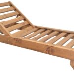 Ξαπλώστρα Zalka pakoworld L1 σε καρυδί απόχρωση 66x197x28εκ