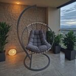 Κούνια φωλιά με βάση Makito pakoworld μέταλλο-pvc σε γκρι απόχρωση 100x105x195εκ - Image 2