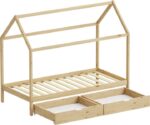 Παιδικό κρεβάτι Mellin τ. Montessori με 2 συρτάρια pakoworld ξύλο πεύκου σε φυσική απόχρωση 90x190εκ - Image 4