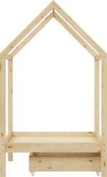 Παιδικό κρεβάτι Mellin τ. Montessori με 2 συρτάρια pakoworld ξύλο πεύκου σε φυσική απόχρωση 90x190εκ - Image 6